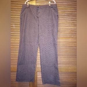 Black striped denim jeans, size 16
